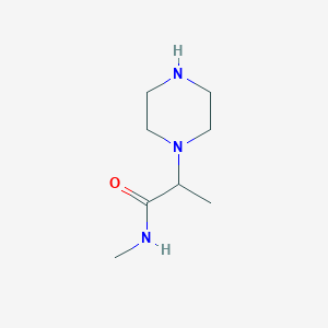 molecular formula C8H17N3O B12211816 N-methyl-2-(piperazin-1-yl)propanamide CAS No. 86906-74-3