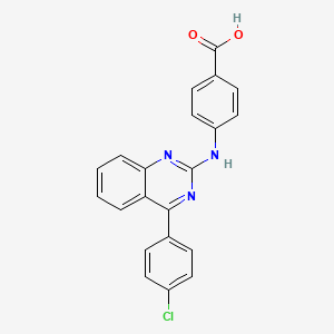 4-{[4-(4-Chlorophenyl)quinazolin-2-yl]amino}benzoic acid