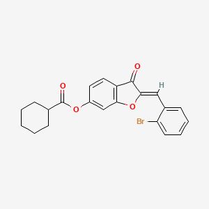 (2Z)-2-(2-bromobenzylidene)-3-oxo-2,3-dihydro-1-benzofuran-6-yl cyclohexanecarboxylate