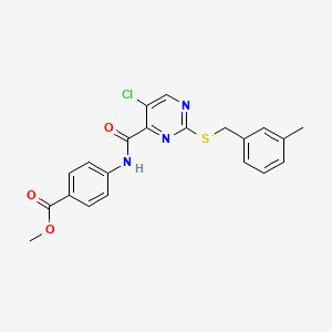 Methyl 4-[({5-chloro-2-[(3-methylbenzyl)sulfanyl]pyrimidin-4-yl}carbonyl)amino]benzoate