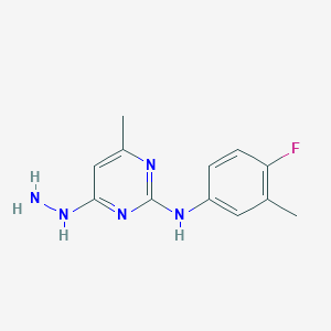 N-(4-fluoro-3-methylphenyl)-4-hydrazinyl-6-methylpyrimidin-2-amine