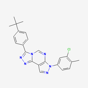 molecular formula C23H21ClN6 B12211873 3-(4-tert-butylphenyl)-7-(3-chloro-4-methylphenyl)-7H-pyrazolo[4,3-e][1,2,4]triazolo[4,3-c]pyrimidine 