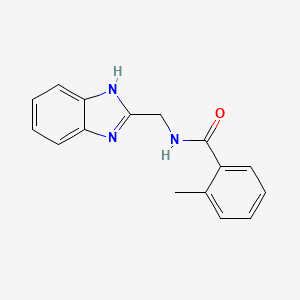 molecular formula C16H15N3O B12211880 N-(1H-benzimidazol-2-ylmethyl)-2-methylbenzamide 