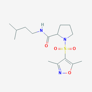 1-((3,5-dimethylisoxazol-4-yl)sulfonyl)-N-isopentylpyrrolidine-2-carboxamide