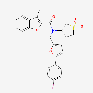 N-(1,1-dioxidotetrahydrothiophen-3-yl)-N-{[5-(4-fluorophenyl)furan-2-yl]methyl}-3-methyl-1-benzofuran-2-carboxamide