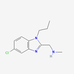 molecular formula C12H16ClN3 B12211964 1H-Benzimidazole-2-methanamine, 5-chloro-N-methyl-1-propyl- CAS No. 1179194-20-7