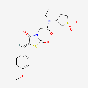 N-(1,1-dioxidotetrahydrothiophen-3-yl)-N-ethyl-2-[(5Z)-5-(4-methoxybenzylidene)-2,4-dioxo-1,3-thiazolidin-3-yl]acetamide