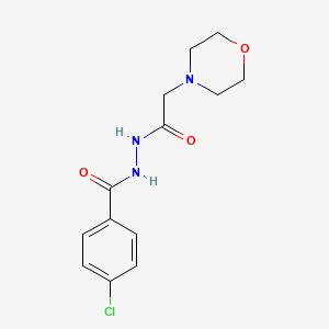 4-chloro-N'-(morpholin-4-ylacetyl)benzohydrazide