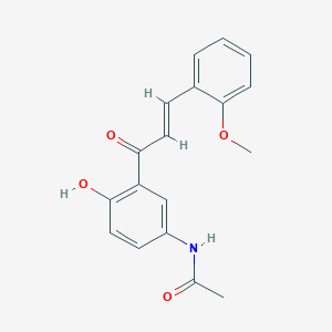 molecular formula C18H17NO4 B12211986 N-{4-hydroxy-3-[(2E)-3-(2-methoxyphenyl)prop-2-enoyl]phenyl}acetamide 