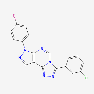 3-(3-chlorophenyl)-7-(4-fluorophenyl)-7H-pyrazolo[4,3-e][1,2,4]triazolo[4,3-c]pyrimidine