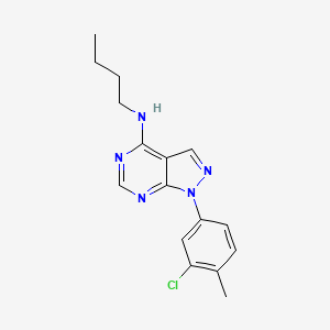 N-butyl-1-(3-chloro-4-methylphenyl)-1H-pyrazolo[3,4-d]pyrimidin-4-amine