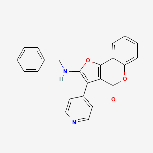 2-[Benzylamino]-3-(4-pyridyl)furano[3,2-c]chromen-4-one