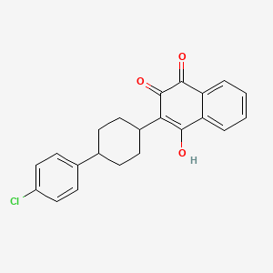 molecular formula C22H19ClO3 B1221203 阿托伐醌 CAS No. 94015-53-9