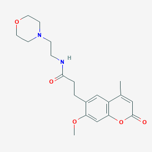 3-(7-methoxy-4-methyl-2-oxo-2H-chromen-6-yl)-N-[2-(morpholin-4-yl)ethyl]propanamide