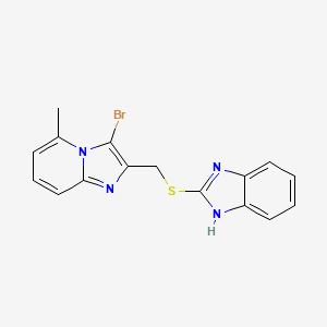 2-(((3-bromo-5-methylimidazo[1,2-a]pyridin-2-yl)methyl)thio)-1H-benzo[d]imidazole