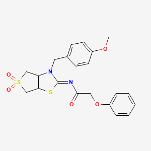 N-[(2Z)-3-(4-methoxybenzyl)-5,5-dioxidotetrahydrothieno[3,4-d][1,3]thiazol-2(3H)-ylidene]-2-phenoxyacetamide