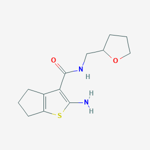 2-amino-N-(oxolan-2-ylmethyl)-4H,5H,6H-cyclopenta[b]thiophene-3-carboxamide