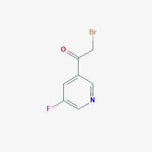 molecular formula C7H5BrFNO B12212097 2-Bromo-1-(5-fluoropyridin-3-yl)ethan-1-one 