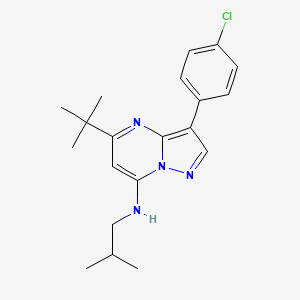 5-tert-butyl-3-(4-chlorophenyl)-N-(2-methylpropyl)pyrazolo[1,5-a]pyrimidin-7-amine