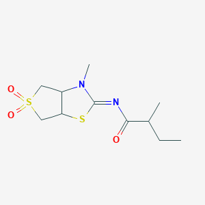 2-methyl-N-[(2Z)-3-methyl-5,5-dioxidotetrahydrothieno[3,4-d][1,3]thiazol-2(3H)-ylidene]butanamide