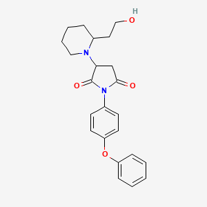 3-[2-(2-Hydroxyethyl)piperidin-1-yl]-1-(4-phenoxyphenyl)pyrrolidine-2,5-dione