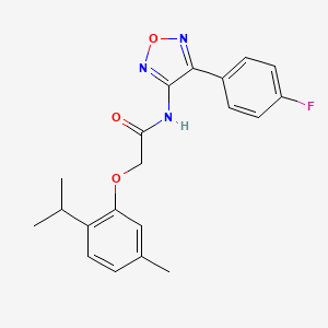 N-[4-(4-fluorophenyl)-1,2,5-oxadiazol-3-yl]-2-[5-methyl-2-(propan-2-yl)phenoxy]acetamide