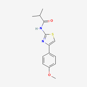 molecular formula C14H16N2O2S B12212230 N-[4-(4-methoxyphenyl)-1,3-thiazol-2-yl]-2-methylpropanamide 