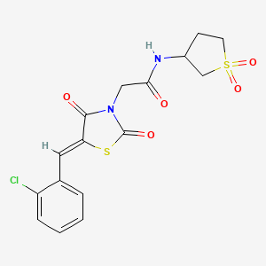 2-[(5Z)-5-(2-chlorobenzylidene)-2,4-dioxo-1,3-thiazolidin-3-yl]-N-(1,1-dioxidotetrahydrothiophen-3-yl)acetamide