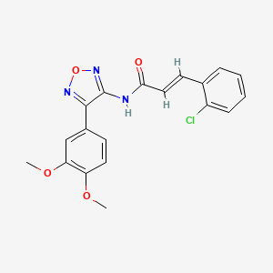 (2E)-3-(2-chlorophenyl)-N-[4-(3,4-dimethoxyphenyl)-1,2,5-oxadiazol-3-yl]prop-2-enamide