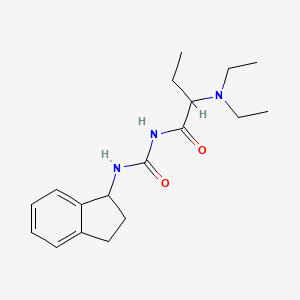 Butanamide, 2-(diethylamino)-N-[[(2,3-dihydro-1H-inden-1-yl)amino]carbonyl]-