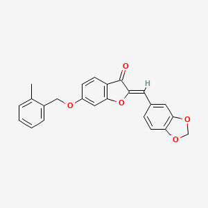 (2Z)-2-(1,3-benzodioxol-5-ylmethylidene)-6-[(2-methylbenzyl)oxy]-1-benzofuran-3(2H)-one