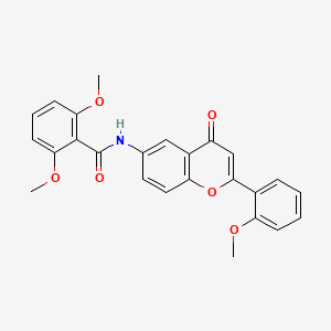 molecular formula C25H21NO6 B12212296 2,6-dimethoxy-N-(2-(2-methoxyphenyl)-4-oxo-4H-chromen-6-yl)benzamide 