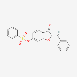 2-[(2-Methylphenyl)methylene]-3-oxobenzo[3,4-b]furan-6-yl benzenesulfonate