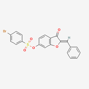 3-Oxo-2-(phenylmethylene)benzo[3,4-b]furan-6-yl 4-bromobenzenesulfonate