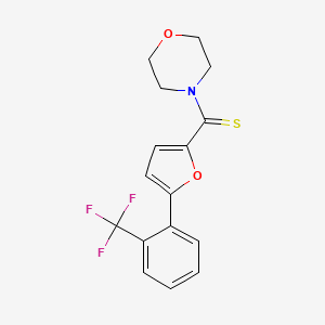 Morpholin-4-yl{5-[2-(trifluoromethyl)phenyl]furan-2-yl}methanethione