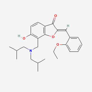 (2Z)-7-{[bis(2-methylpropyl)amino]methyl}-2-(2-ethoxybenzylidene)-6-hydroxy-1-benzofuran-3(2H)-one