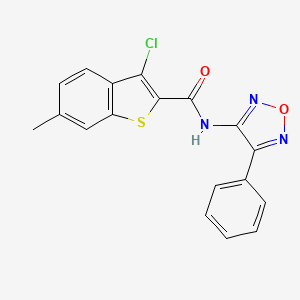 3-chloro-6-methyl-N-(4-phenyl-1,2,5-oxadiazol-3-yl)-1-benzothiophene-2-carboxamide