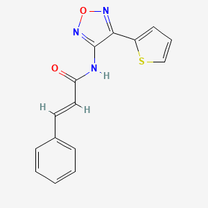 (2E)-3-phenyl-N-[4-(thiophen-2-yl)-1,2,5-oxadiazol-3-yl]prop-2-enamide