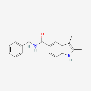 molecular formula C19H20N2O B12212420 2,3-dimethyl-N-(1-phenylethyl)-1H-indole-5-carboxamide 