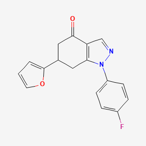 1-(4-fluorophenyl)-6-(furan-2-yl)-1,5,6,7-tetrahydro-4H-indazol-4-one