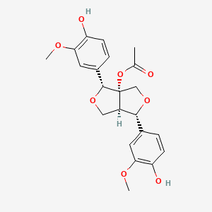 molecular formula C22H24O8 B1221245 1-Acetoxypinoresinol CAS No. 81426-14-4