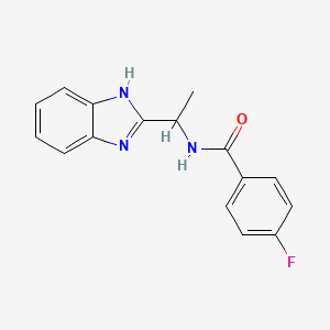 N-(1-(1H-benzimidazol-2-yl)ethyl)-4-fluorobenzamide