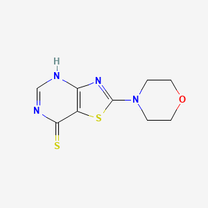 molecular formula C9H10N4OS2 B12212518 2-(Morpholin-4-yl)[1,3]thiazolo[4,5-d]pyrimidine-7-thiol 