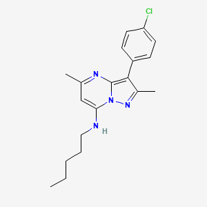 3-(4-chlorophenyl)-2,5-dimethyl-N-pentylpyrazolo[1,5-a]pyrimidin-7-amine