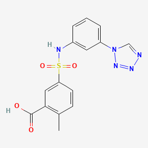 2-methyl-5-{[3-(1H-tetrazol-1-yl)phenyl]sulfamoyl}benzoic acid