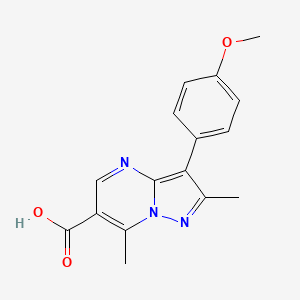 3-(4-Methoxyphenyl)-2,7-dimethylpyrazolo[1,5-a]pyrimidine-6-carboxylic acid