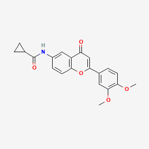 N-(2-(3,4-dimethoxyphenyl)-4-oxo-4H-chromen-6-yl)cyclopropanecarboxamide