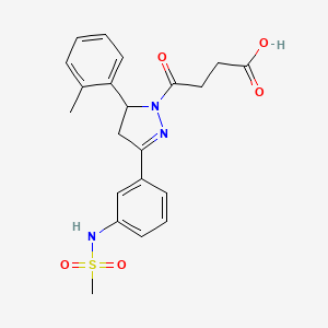 4-[5-(2-methylphenyl)-3-{3-[(methylsulfonyl)amino]phenyl}-4,5-dihydro-1H-pyrazol-1-yl]-4-oxobutanoic acid