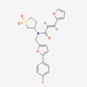 (2E)-N-(1,1-dioxidotetrahydrothiophen-3-yl)-N-{[5-(4-fluorophenyl)furan-2-yl]methyl}-3-(furan-2-yl)prop-2-enamide