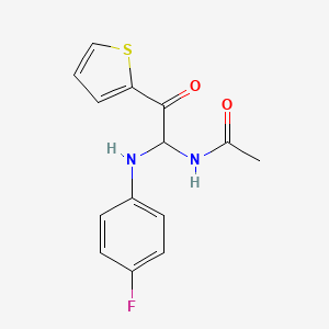 N-{1-[(4-fluorophenyl)amino]-2-oxo-2-(thiophen-2-yl)ethyl}acetamide